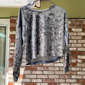 Forever 21 Gray Velvet Top